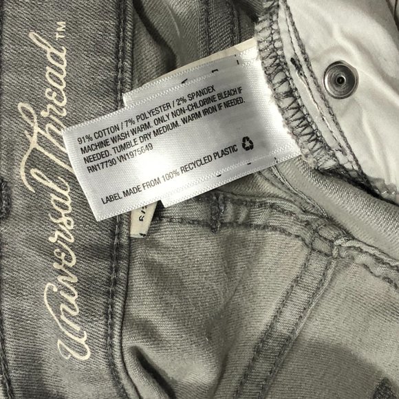 Universal Thread Womens Size 6 Light Gray High-Rise Skinny Jeans - Picture 10 of 11